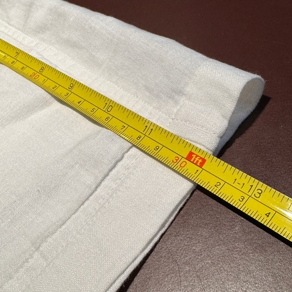 Vince White Linen Drawstring Button Fly Shorts 4” Inch Inseam size Medium EUC - Picture 10 of 15